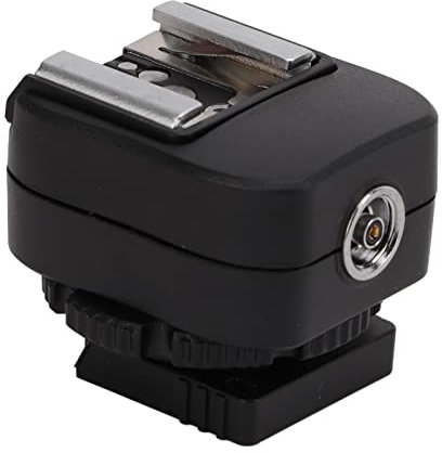 ASHATA Adaptador de Flash de Zapata TF-334 con Enchufe de Sincronización de PC para Cámara para Sony A7 A9 Serias para Nikon Flash Speedlite