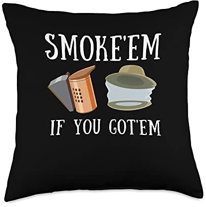 Beekeeping Beekeeper Mead And Honey Farmer - HIve Smoker Throw Pillow