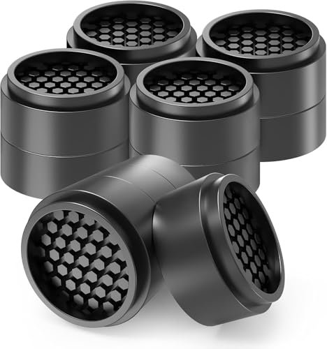 Ezprotekt Verstellbare runde Bettmöbelerhöhungen, 2,5 cm, stapelbare Möbelerhöhungen, schafft zusätzliche 2,5 cm, 5,1 cm oder 7,6 cm Höhe für Sofa, Bett, Tisch, Stuhl, strapazierfähiges, rutschfestes