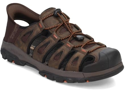 Skechers Tresmen-Norvick 205187 - Sandali da pescatore da uomo, Cioccolato, 42 EU