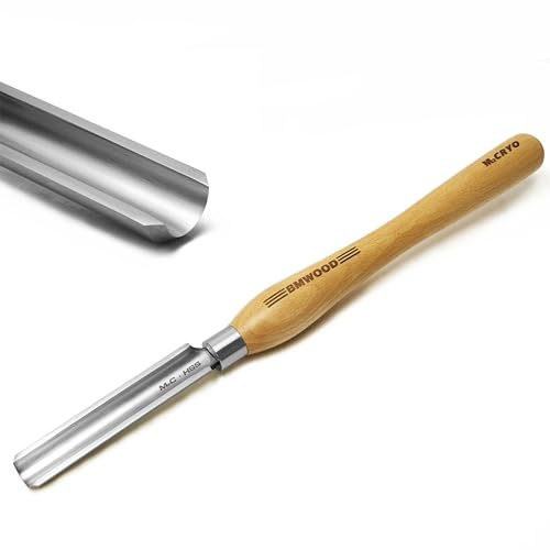 BMWOOD Cryo M2 - Gubia de desbaste de husillo de 3/4 pulgadas con mango de 12-1/2 pulgadas para cinceles de torneado de madera, herramientas de torno de madera.