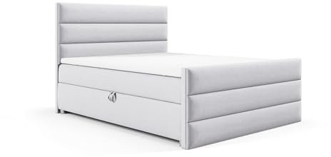 Best For Home - Boxspringbett |Trinity K1 Lux - Boxspringbett mit Bettkasten | Bett mit matratze und Topper | Polsterbett | Doppelbett mit Stauraum | Boxspringbett 140x200 mit Liefer und Aufbauservice