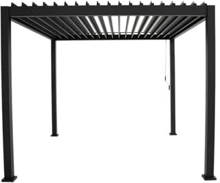 MIRADOR Pergola 111 Deluxe 3x3 m Aluminium Anthrazit verstellbares Lamellendach Garten Terasse Pergola Winterfest Stabil Pavillion