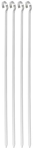 KINGHOFF KH-1914 - Spiedini per shish kebab, 4 pezzi, 35,8 cm, in acciaio INOX