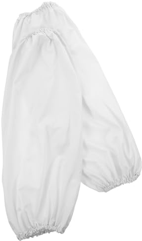 VALICLUD Mangas Largas Resistentes Al Aceite Para Brazos, Fundas Protectoras Impermeables De Pu Para Cocina, Jardinería y Tareas Domésticas, Pack De 2 Unidades Blancas