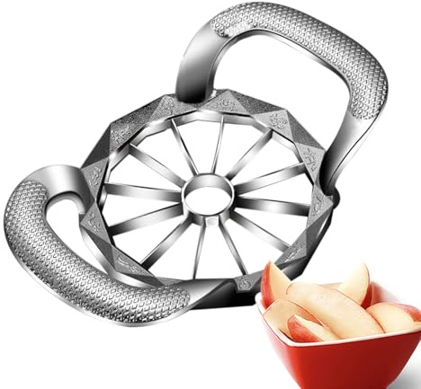 Nhujevkom Attrezzi Tagliafrutta, 2-In-1 Manuale 8/12 Fette Uniformi, Accessorio Per Tagliare Fragole, Per Insalate Salse Preparazione Pasti Domestica Cibi Baby