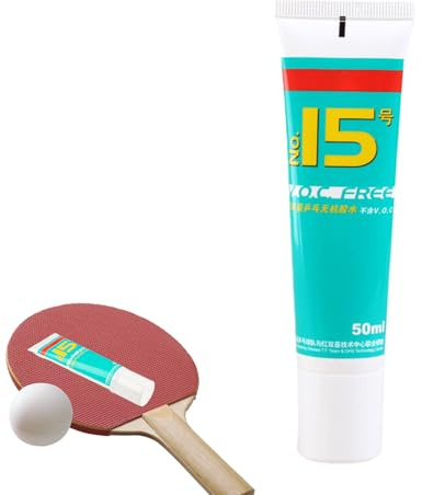Colla da pong – 50 ml di colla liquida, rivestimento elastico sicuro | Supporto della velocità della palla migliorato per lama Piňg Pong, fissaggio in, facile da usare, racchetta