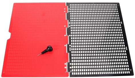 VERDANVERSE Kit Lavagna Braille 27 Righe 30 Celle in Plastica Ispessita Penna Nera Sfera, Strumento di Scrittura Braille per Non Vedenti, Ausilio Didattico per Apprendimento a Casa e Scuola