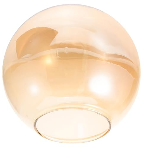 TIKODIDA Paralume di ricambio in vetro, 150 mm, per piccole lampade a sospensione, illuminazione interna, colore ambra