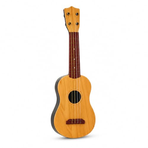 Guitare pour enfants avec 4 cordes et médiator, ukulélé, jouet, instrument de musique pour enfants, guitare classique en plastique, 58 cm, ukulélé, 4 cordes, instruments de musique, jouet éducatif (a)