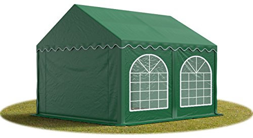 TOOLPORT Tendone per Feste e Eventi 3x3 m Gazebo Matrimonio - Bianco - Molte Misure - Premium Verde Scuro