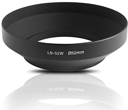 Lens Hood. Capucha de Lente de Metal. Parasol para Lentes Gran Angular. Cubierta de Lente para Camara. Für Sony Canon Nikon Tamron Sigma Tokina Pentax Olympus Fujifilm Leica (52mm)