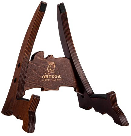 Ortega Guitars Wood Ukulele Stand – Ständer für Ukulelen und Ukebässe – Birke, Dunkelbraun (OWUS-1)