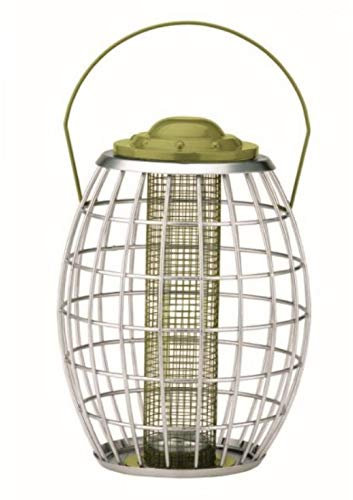 Garden Mile Large Caged Squirrel Proof Bird Feeders Heavy Duty Peanut Bird Feeder Weatherproof Metal Hanging Feeders All Season Wildlife Perfect For Garden Patio Outdoors