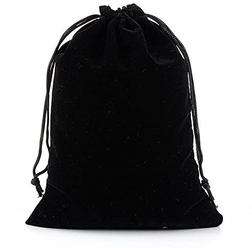 LUMoony 5 sacchetti di velluto nero grandi regali con coulisse sacchetto