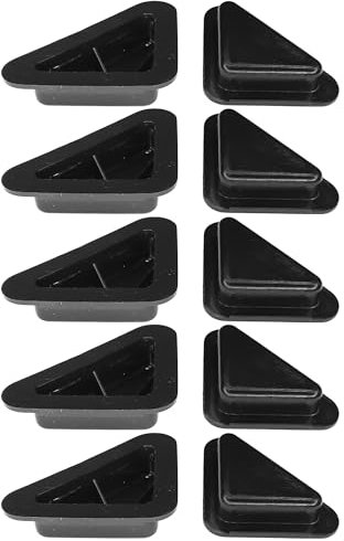 cyclingcolors Furniture Feet Angle Feet End Caps for Angle Profiles Plastic Furniture Cover Height 15 mm Pack of 10