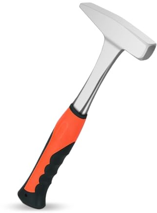 Sheet Metal Hammer - 14oz Tinsmith With Integral Forging for HVAC, Pipe Work, Square, Shaping, Tinning (400, Red)