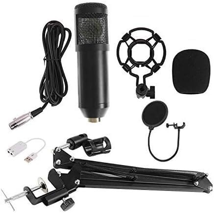 ELzEy Set microfono, supporto da tavolo a sbalzo da comodino, microfono a condensatore, set for karaoke dal, microfono vocale