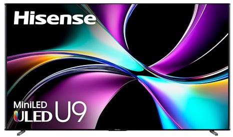 Hisense 75-Inch Class U9 Series Mini-LED ULED 4K UHD Google Smart TV (75U9N) - QLED, Native 144Hz, Full Array Local Dimming, Game Mode Pro, Alexa Compatibility, 480 Motion Rate