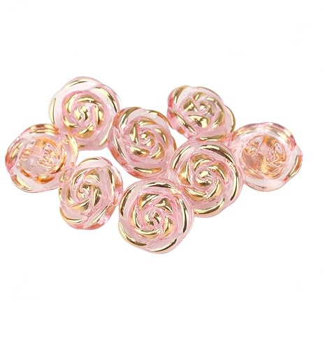 10 Pcs Acrylic Rose Flower Buttons Shirt Buttons Sewing Accessories DIY Crafts