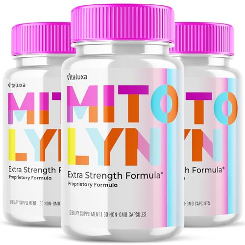 (3 Pack) Mitolyn Pills Vitamin Supplement, Mytolyn Capsules Advanced Formula Mitolin, Mytolin Max Strength Reviews with Green Coffee Tea Extract, Glucomannan Cayenne (180 Ct)