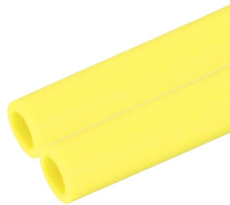 PATIKIL 2Pcs Aislamiento de Tuberías, Protectores de Espuma para Preservación del Calor, 32mmx52mmx10mm(IDxODxEspesor), para Proteger contra La Congelación de Tuberías de Agua, Amarillo
