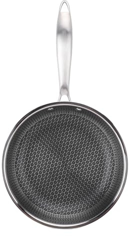 SPYMINNPOO Stekpanna Nonstick Bikakspanna, 316 Induktionskokkärl i Rostfritt Stål med Jämn Värmefördelning för Matlagning i Hemmet (30 cm)