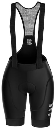 INBIKE cykelshorts för kvinnor med 3D-dyna, landsvägscykel cykelshorts med remmar, MTB-shorts, snabbtorkande, andningsbara, Svarts, S/Smal