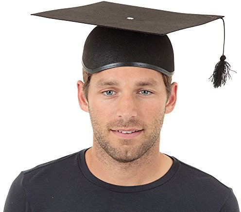 Bristol Novelty BH043A Filz-Abschlusshut, Unisex Adult, Schwarz, Einheitsgröße