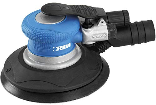 Fervi 0419 Ro Torbitale Levigatrice Pneumatica, Ciano/Nero