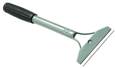 Brinox Rasqueta Vitroceramica, Rascador Profesional para Vitrocerámica con Mango Ergonómico, Rasqueta de Acero con Cuchilla Templada, Rascador Vitrocerámica, Color Gris