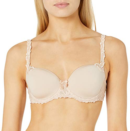 Simone Perele Women's Lingerie Andora 3D Molded Demi Shape Breathable Spacer T-Shirt Comfort-Fit Bra, Peau Rose, 30E