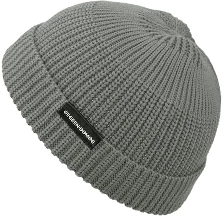 CLAPE Bonnet Docker en Tricot Bonnet Court Elastique Fisherman Beanie Homme Femme Casquette sans Visiere Chaud Knitted Docker Hat