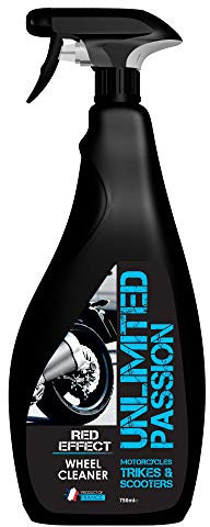 UNPASS Unlimited Passion RED EFFECT wheel cleaner, Motorcycle/Car Cleaning spray, degreaser, brake dust, rim cleaner (750ml)