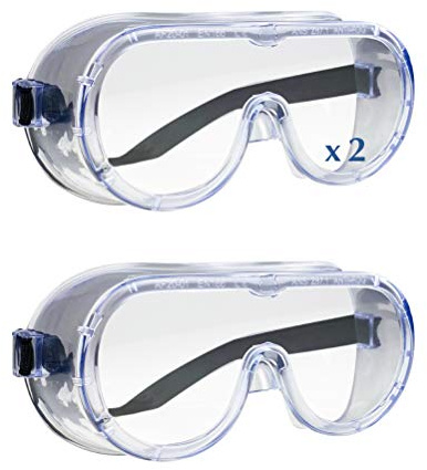 Dr. Mosers Schutzbrille gemäß EN166 | Antibeschlag - Sicherheitsbrille | Kristallklar | Kratzfest | Flexibles Kopfband (2)