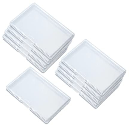 DKAOVH 8 Pack Business Card Case,Credit Cards Case,plastic Business Card Holder,plastic Business Card Container with Hinged Lid for Card,Accessories,Crafts,Learning Supplies,Screws,Drills