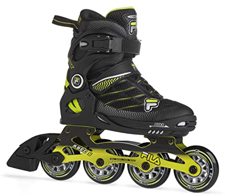 FILA SKATES 010622170 WIZY ALU Inline Skate Kid Black/Lime Größe XL 38-41
