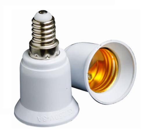 ShuoHui E14 auf E27 Lampensockel Adapter Konverter E14 to E27 Fassung Sockel Lampenadapter Lampensockeladapter für LED-Lampen, adapter… (10)