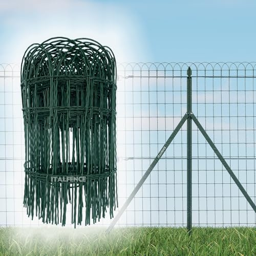 Italfence - Rete ornamentale da giardino, rete metallica per aiuole plastificata verde (Disponibili tutte le altezze) [H 40cm, 10m]