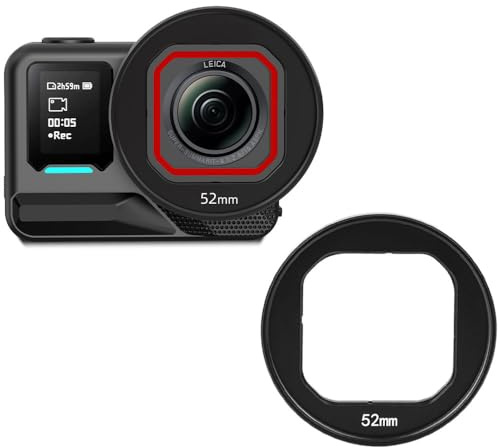 Filter Holder Bracket for Insta360 Ace Pro 2, Metal Filter Holder Protective Frame Camera Lens Filters Holder Mount Adapter Stand for Insta 360 Ace Pro Accessories (52mm)