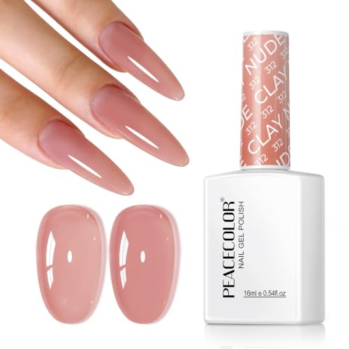 PEACECOLOR Semi-permanent UV-gelnagellack 16ml Nude Jelly Nagellack DIY Hem