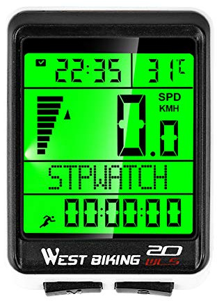 Bostar Compteur kilométrique sans fil pour vélo avec rétroéclairage 5 langues Imperméable Compteur kilométrique pour vélo