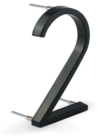 HASWARE Numero Civico Galleggiante Da 5 Pollici (12cm): Numeri Di Porta Moderni - Segnaletica Per L'Ufficio Postale Stradale (Nero Migliorato, 2)