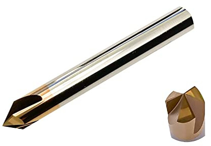 CNC QUALITÄT VHM Entgrater Schaftfräser Ø 2 bis Ø 12 mm - Hartmetall Fasenfräser 90° - HM Entgratfräser (Ø 10 mm)