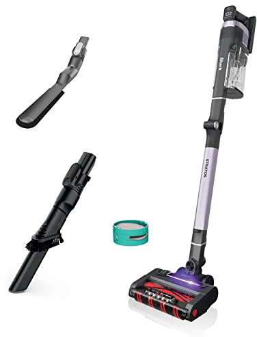 Shark IZ862H Stratos Cordless Vacuum with Clean Sense IQ and Odor Neutralizer, DuoClean PowerFins HairPro, Lightweight Powerful Vacuum Up to 60 Minute Runtime, Ash Purple (Renewed)