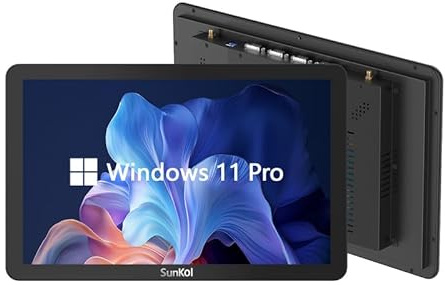 23.6 inch Embedded Industrial Panel PC,10 Point Capacitive 1920*1080 Touch Screen,VESA Bracket,Windows 10 Pro Computer for Automation,HDMI,2xLAN,4xUSB,6xRS232,VGA(I5-3210M,8GB-DDR3 RAM 256GB SSD)