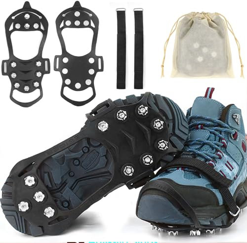 Spikes für Schuhe Winter Größe 35-47 Schuhspikes Schnee und EIS, Spikes Schuhe Schuhkrallen Anti Rutsch Schuhspikes, Steigeisen für Damen und Herren