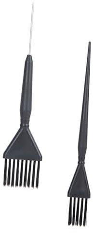 FRCOLOR 2pezzi Pennello Per Acciaio Per Miscelare Colori e Applicare Balsamo e Portatile Per Domestico Salone