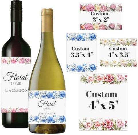 Etiquetas personalizadas para botellas de vino de champán, etiquetas adhesivas con foto para compromiso, etiquetas adhesivas personalizadas para boda, cumpleaños, graduación, etiquetas de vino