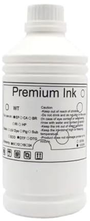 SEFNPOME 1000 ml de Tinta DTF para Transferencia de Transferencia Directa Transferencia de Calor Compatible con i3200 P800 L1800 1390 L800 L805 1430 3880 Pet PELÍCULA Calidad estándar(W)